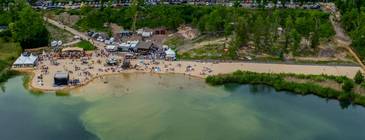 Der Pappel-Beach zur Neueröffnung 2025 von Oben